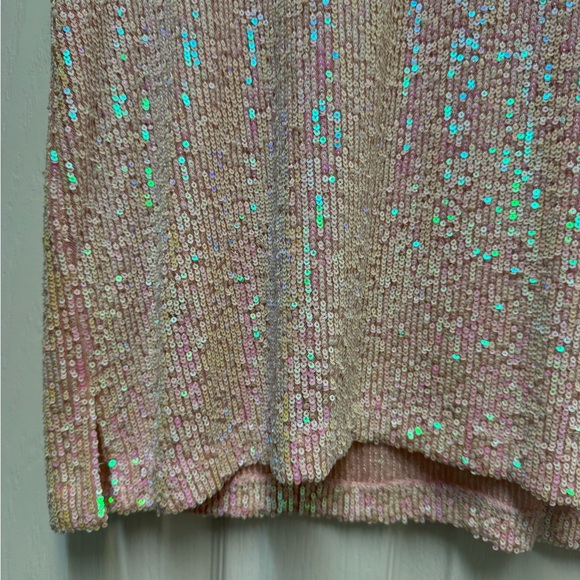 Pink Sequin Sleeveless Top - Picture 3 of 6